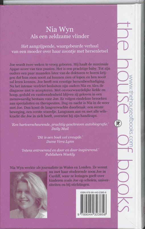 Als een zeldzame vlinder achterkant