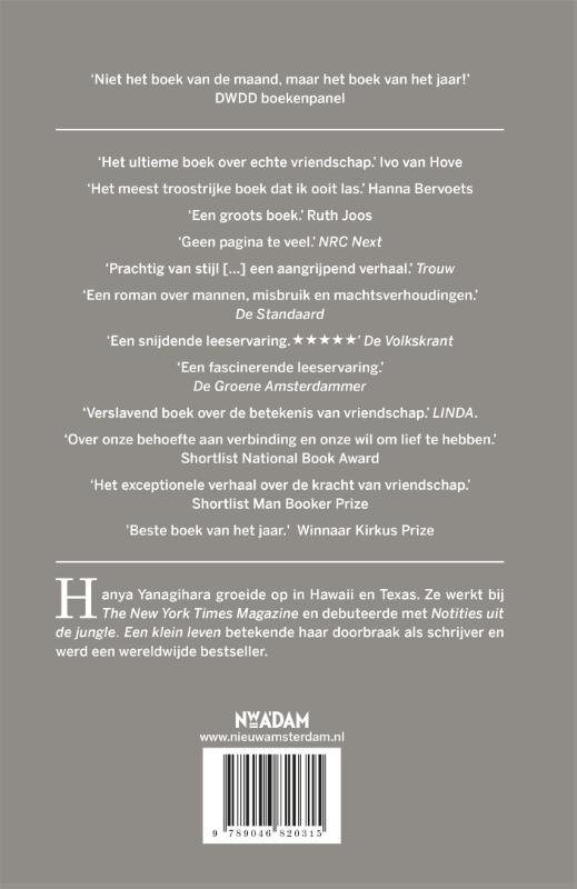 Een klein leven achterkant