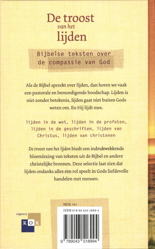 De troost van het lijden achterkant