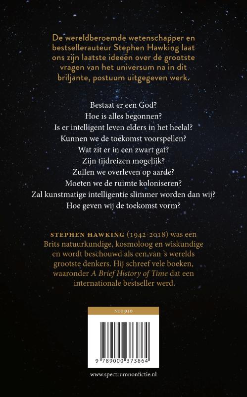 De antwoorden op de grote vragen achterkant