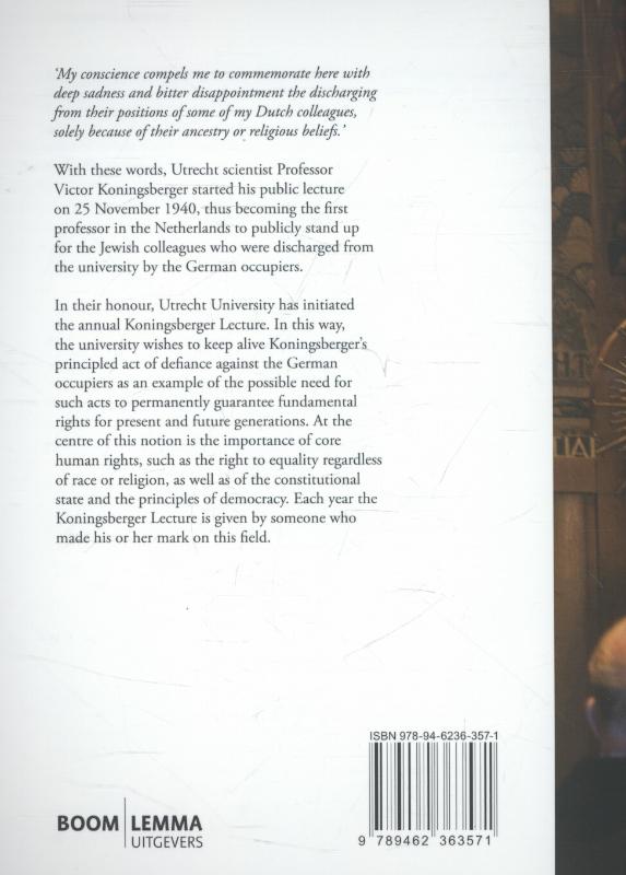 Giving voice to conscience / Koningsbergerlezingen achterkant