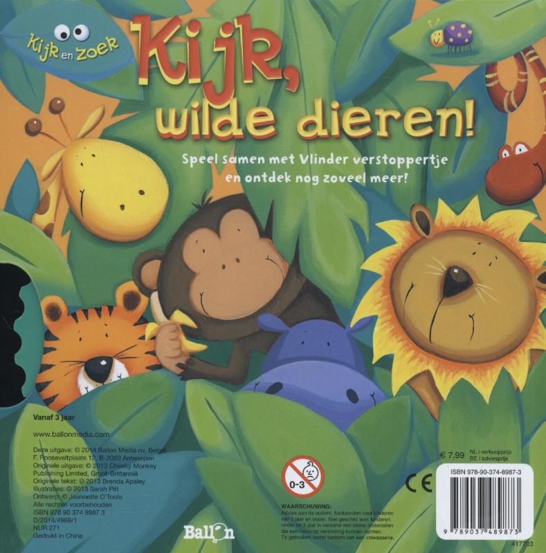 Kijk, wilde dieren / Kijk en zoek achterkant