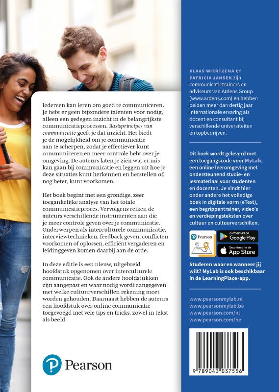 Basisprincipes van communicatie, 5e editie met MyLabNL toegangscode achterkant