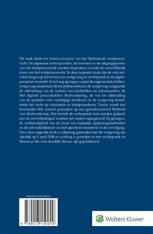 Het Nederlands strafprocesrecht achterkant