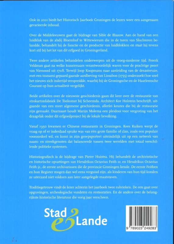 Historisch jaarboek Groningen 2011 achterkant