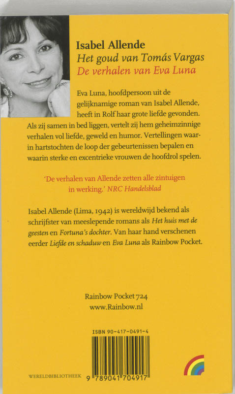 Het goud van Tomas Vargas / Rainbow pocketboeken / 724 achterkant