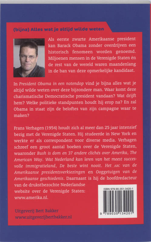 President Obama In Een Notendop achterkant