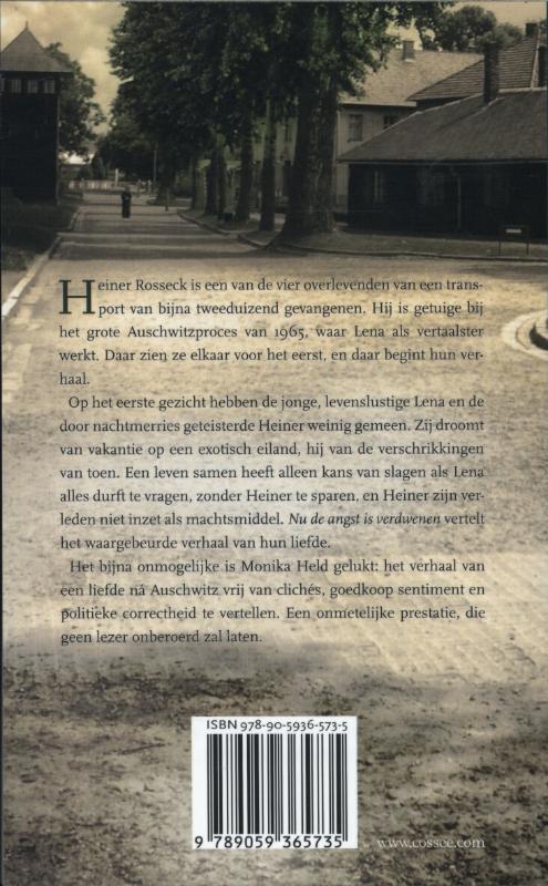 Nu de angst is verdwenen achterkant