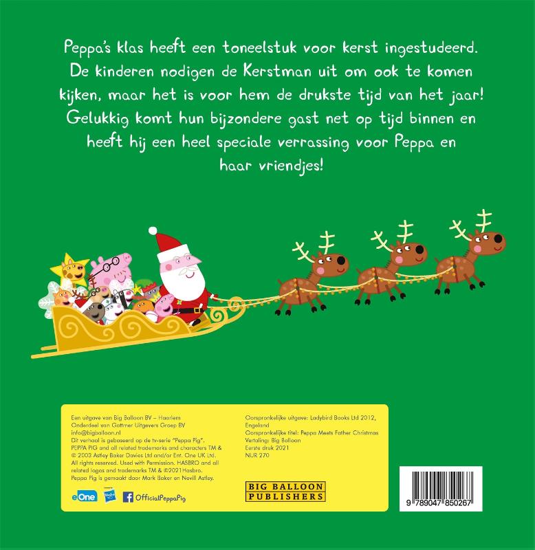 Peppa ontmoet de kerstman / Peppa Pig achterkant