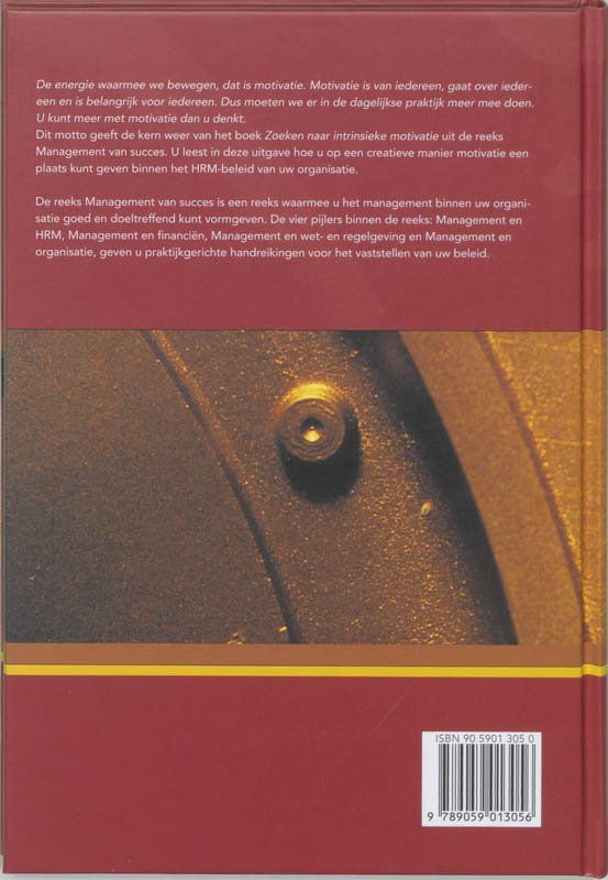 Zoeken naar intrinsieke motivatie / Management van Succes achterkant