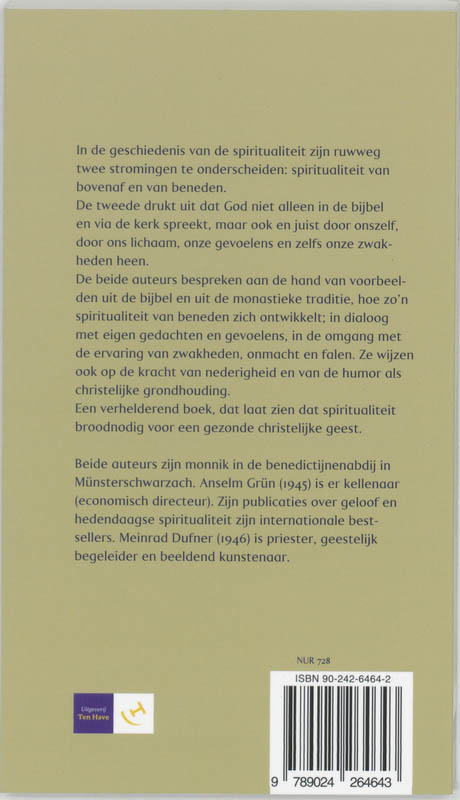 Spiritualiteit van beneden achterkant