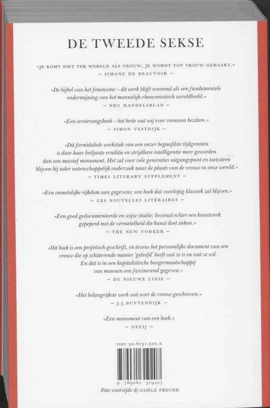 De tweede sekse achterkant