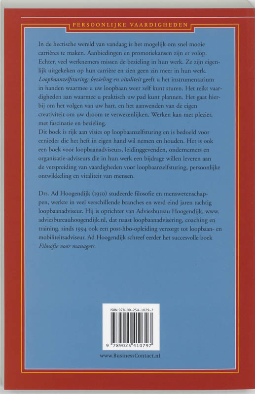 Loopbaanzelfsturing / Persoonlijke vaardigheden achterkant