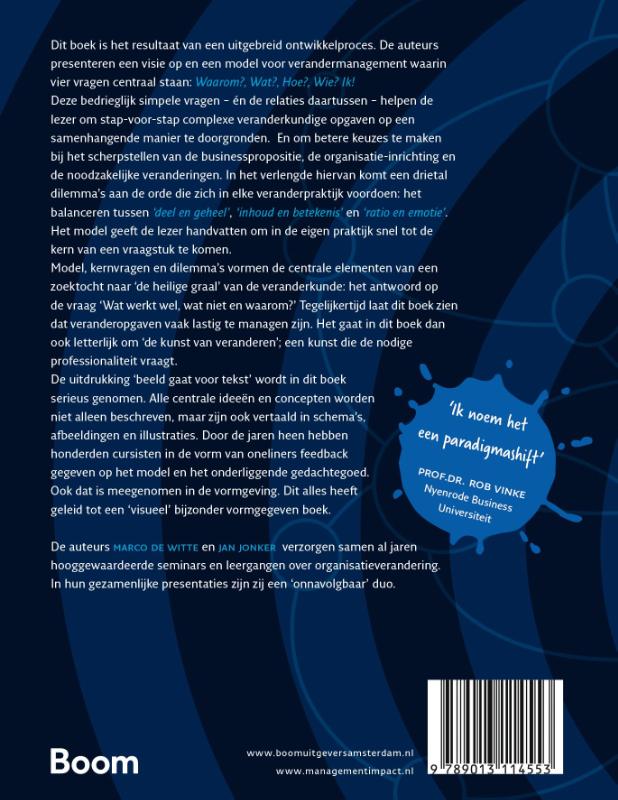 De kunst van veranderen achterkant