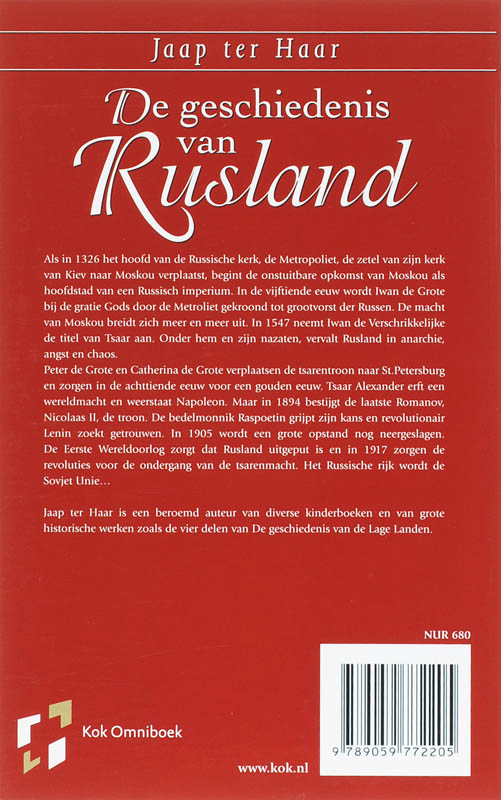 De Geschiedenis Van Rusland achterkant