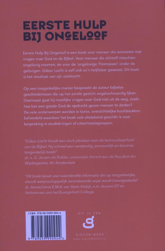 Eerste hulp bij ongeloof achterkant