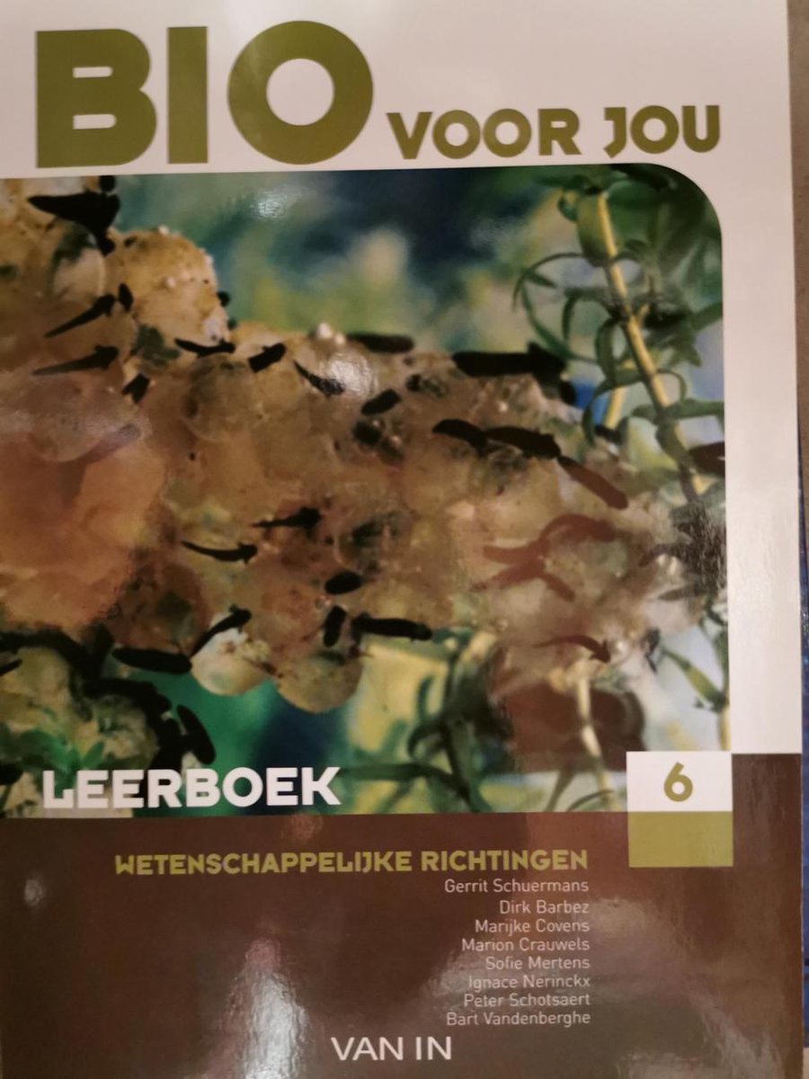 Bio voor jou 6 wetenschappelijke richtingen - leerboek