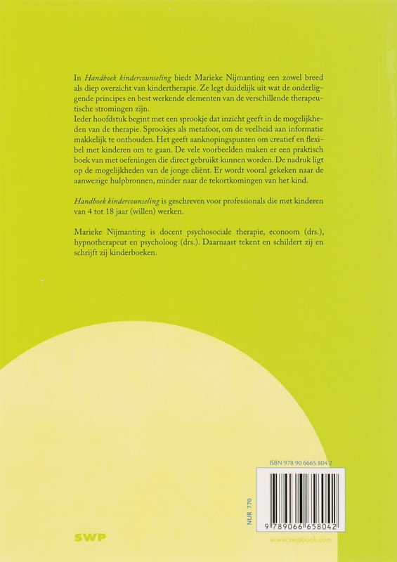 Handboek kindercounseling achterkant