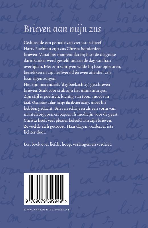 Brieven aan mijn zus achterkant