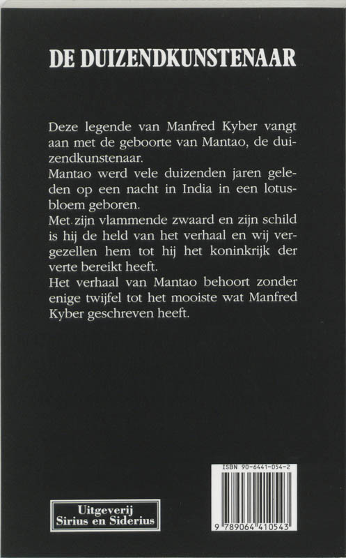 De duizendkunstenaar achterkant