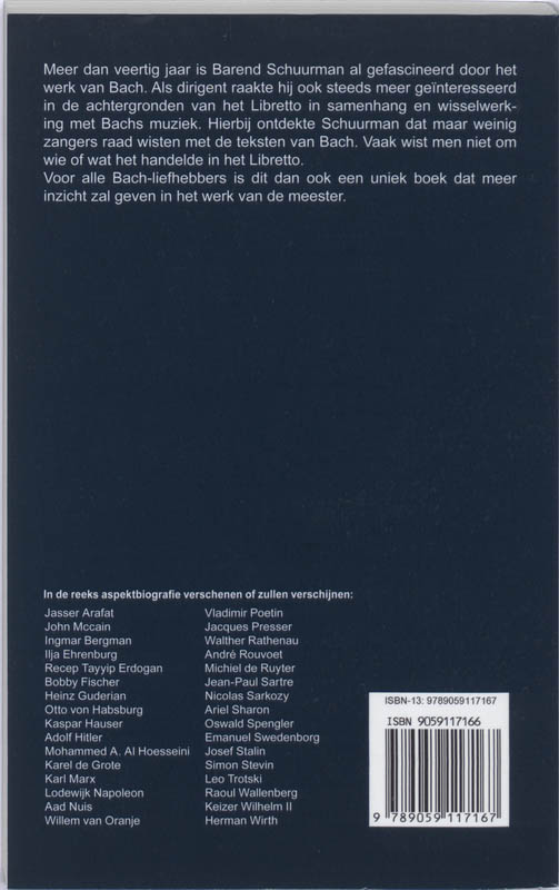 J.S.Bach - Matthäus Passion achterkant