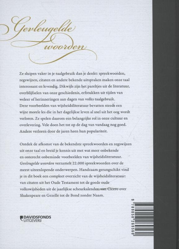 Gevleugelde woorden achterkant