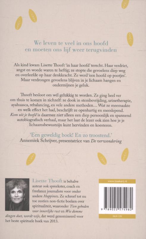 Kom uit je hoofd achterkant