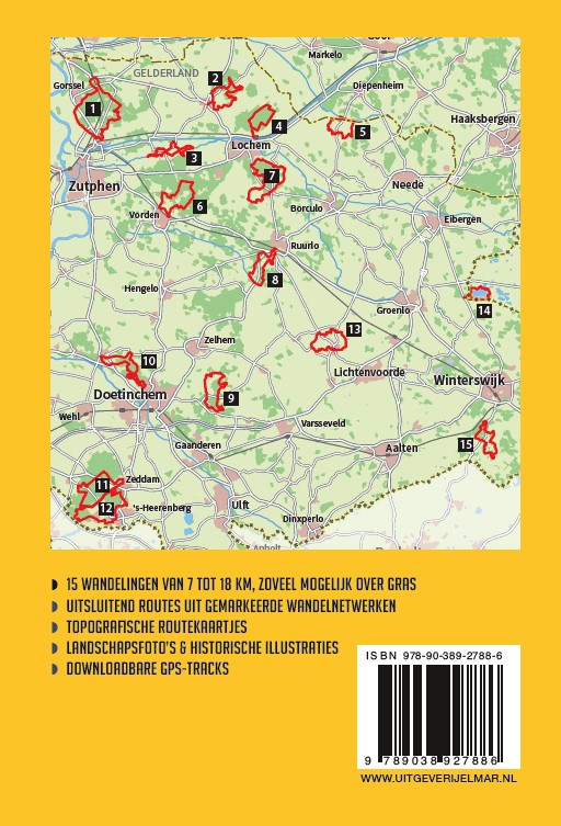 De Achterhoek & De Liemers / De mooiste netwerkwandelingen achterkant