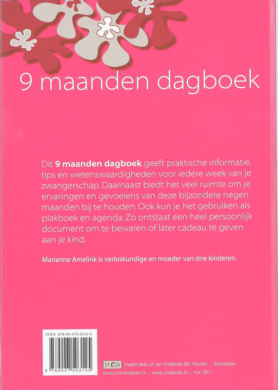 9 maanden dagboek achterkant
