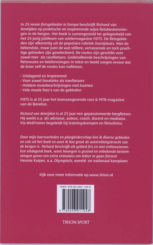 25 Mooie Fietsgebieden In Europa achterkant