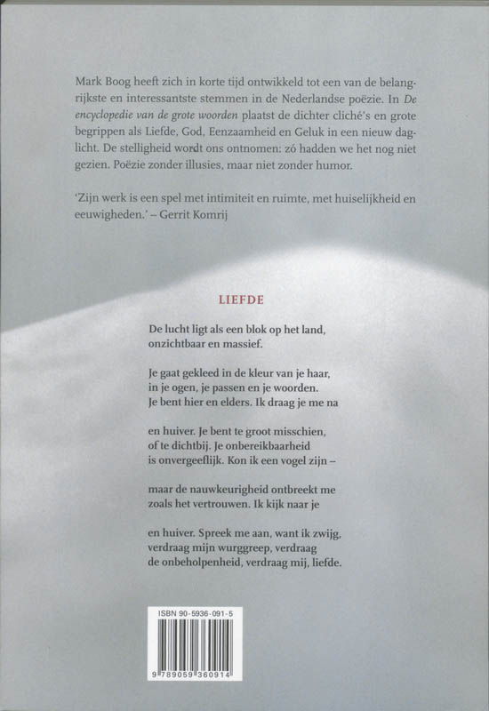 De Encyclopedie Van De Grote Woorden achterkant