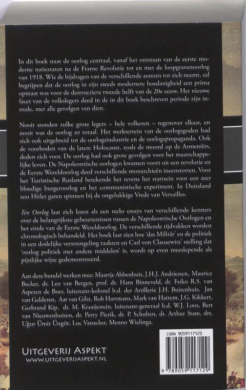 Ten oorlog achterkant