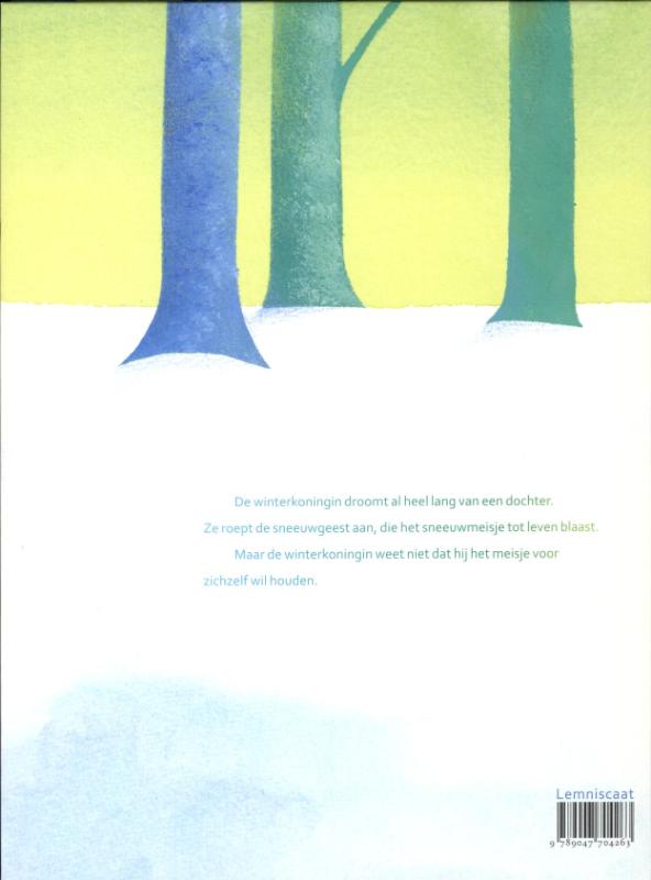 Het sneeuwmeisje achterkant