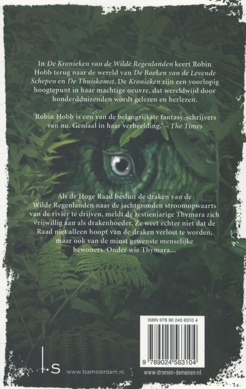 Drakenhoeder / Kronieken Wilde Regenlanden / 1 achterkant