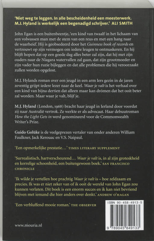 Waar Je Valt achterkant