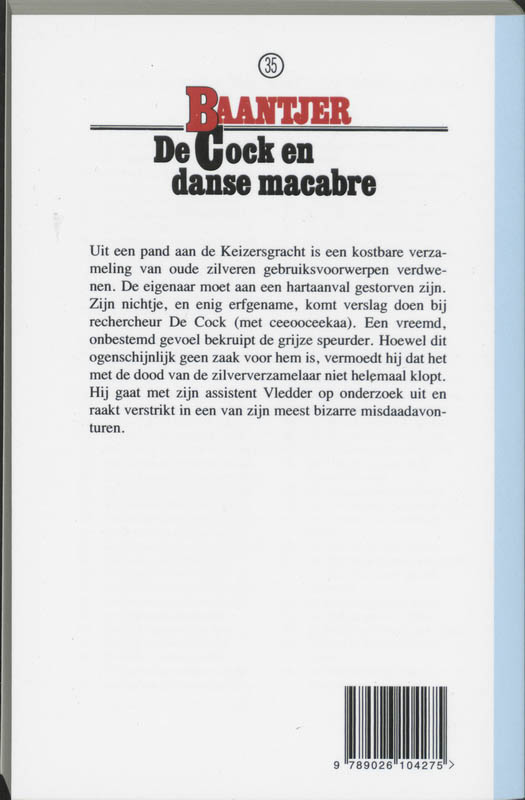 De Cock en danse macabre / Baantjer / 35 achterkant
