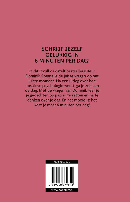 Het 6 minuten dagboek - Roze achterkant