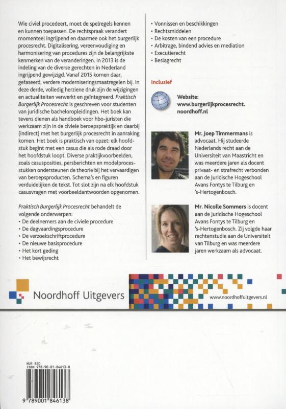 Praktisch burgerlijk procesrecht achterkant
