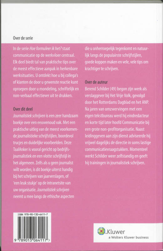 Journalistiek schrijven / TaalAnker / 073 achterkant