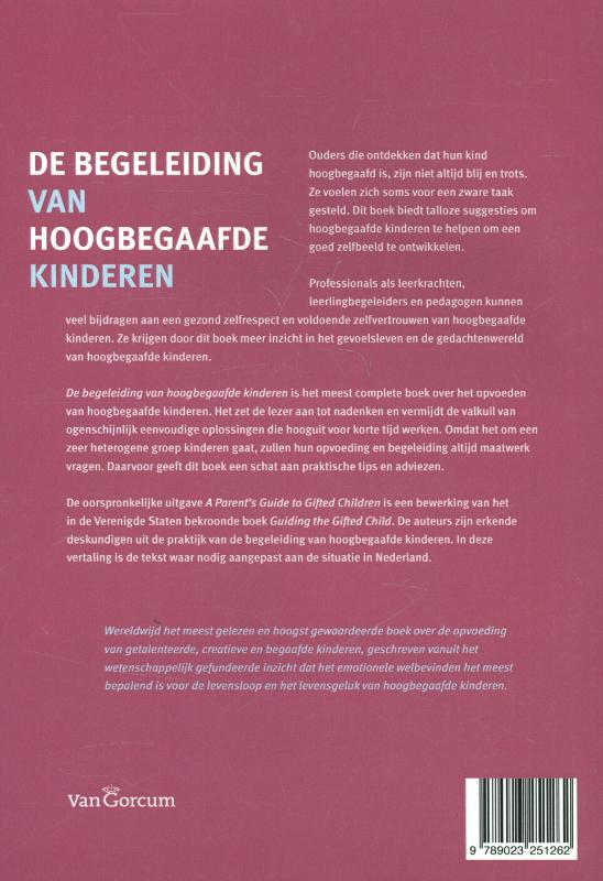 De begeleiding van hoogbegaafde kinderen achterkant