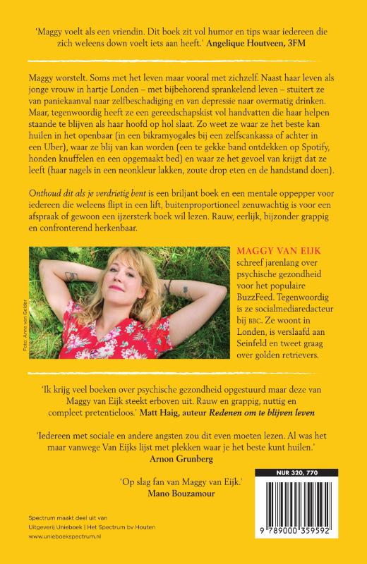 Onthoud dit als je verdrietig bent achterkant