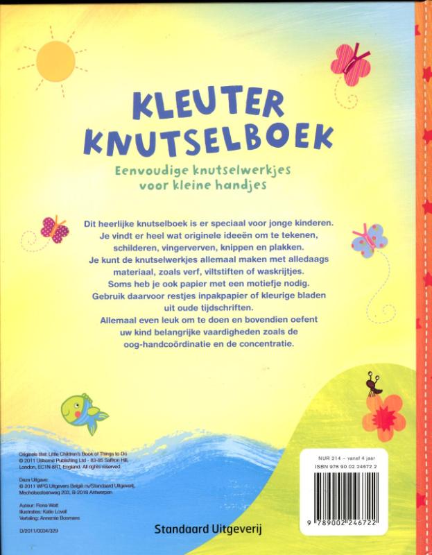 Kleuter Knutselboek achterkant