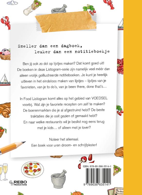 Listogram Food achterkant