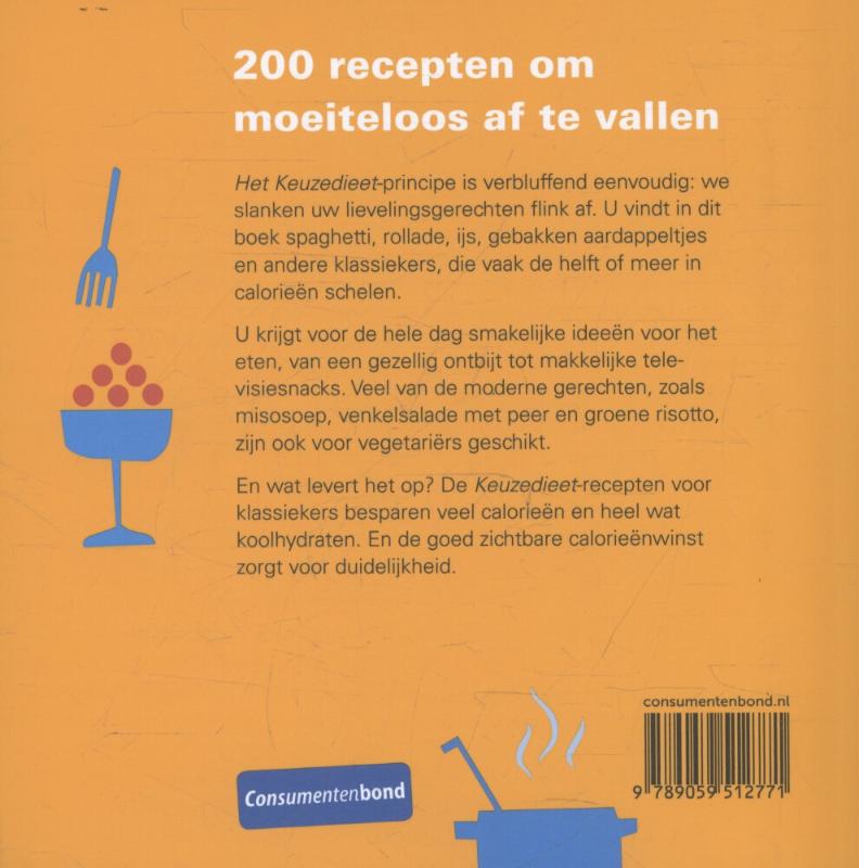 Het keuzedieet kookboek achterkant