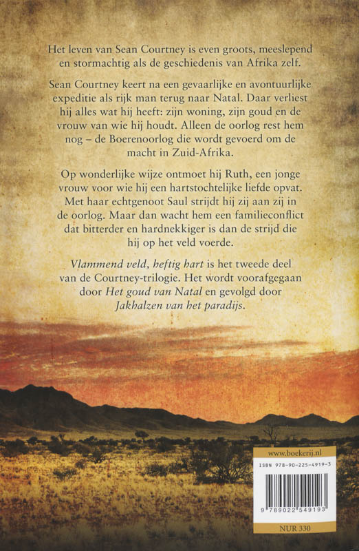 Vlammend veld, heftig hart / De eerste Courtney-triologie / 2 achterkant