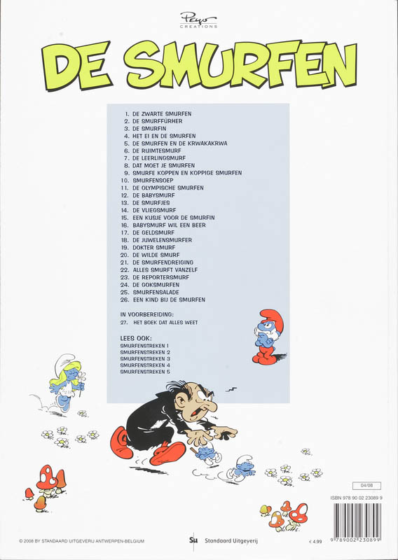 De Smurfen / 21 De Smurfendreiging / De Smurfen / 21 achterkant