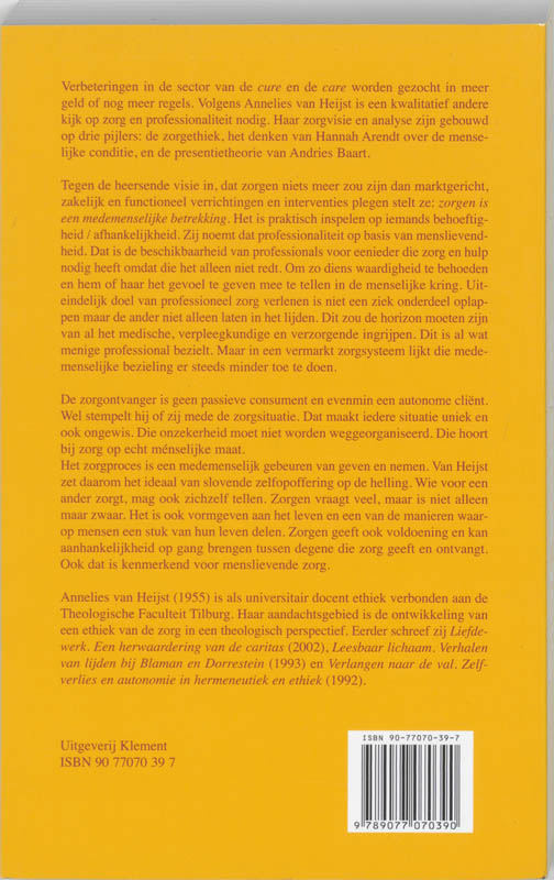 Menslievende zorg achterkant