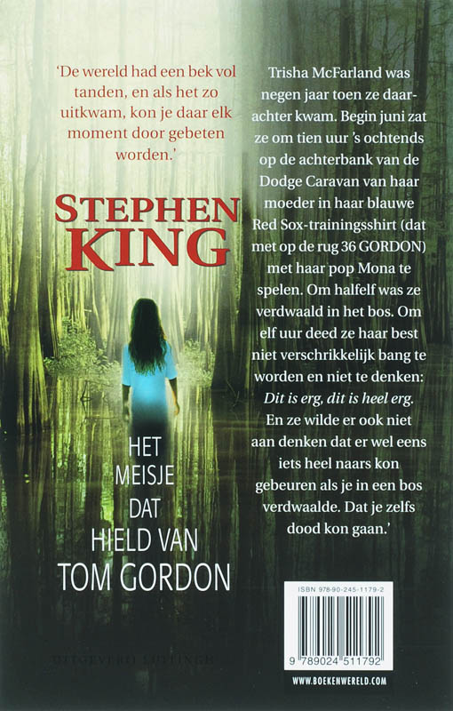 Het Meisje Dat Hield Van Tom Gordon achterkant