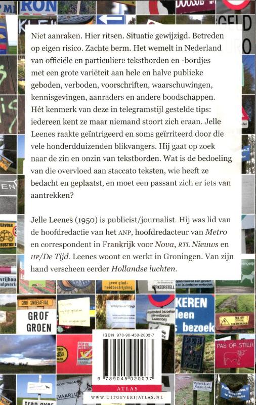 Verboden Aan Te Plakken achterkant