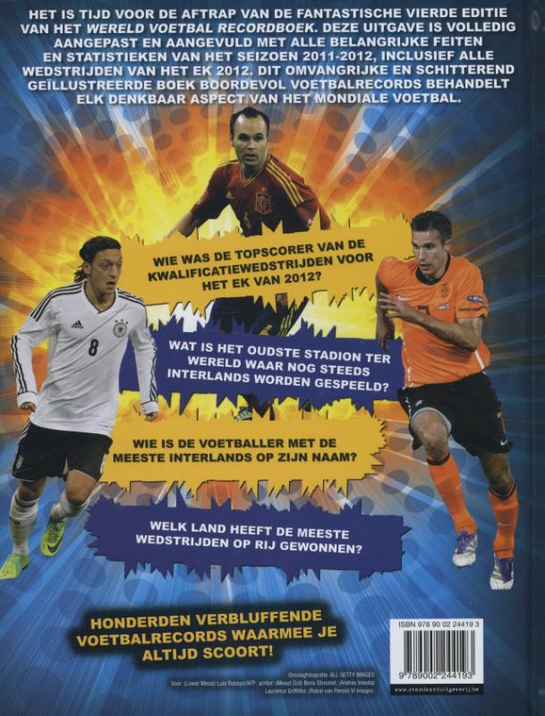 Wereld voetbal recordboek 2013 achterkant